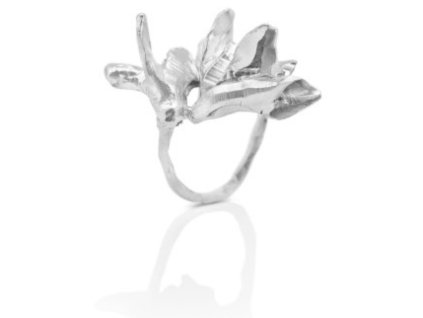 La Dominique Prsten brambořík tři květy - stříbrný