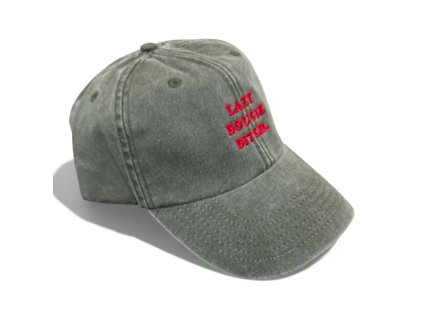 DARK CAP - kšiltovka LAZY BOUGIE BITCH / TMAVĚ ZELENÁ WASHED