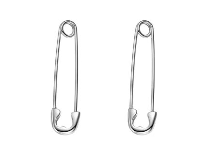 Punk Drop stříbrné náušnice / spínací špendlík SMALL