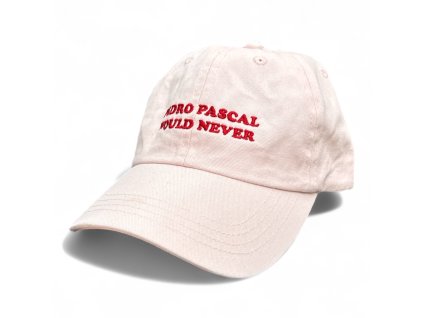 DARK CAP - kšiltovka PEDRO PASCAL WOULD NEVER / SVĚTLE RŮŽOVÁ