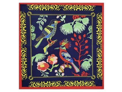 DARK bavlněný šátek / bandana - BIRDS OF PARADISE