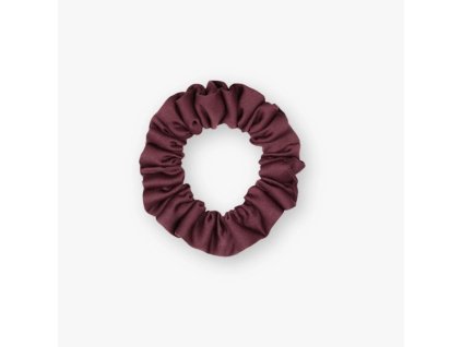 MURU Saténová scrunchie úzká - Bordó matná