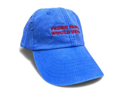 DARK CAP - kšiltovka PEDRO PASCAL WOULD NEVER / MODRÁ WASHED