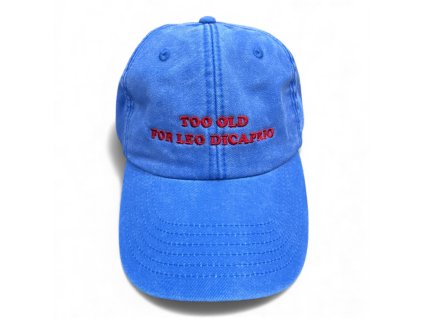 DARK CAP - kšiltovka TOO OLD FOR LEO DICAPRIO / MODRÁ WASHED