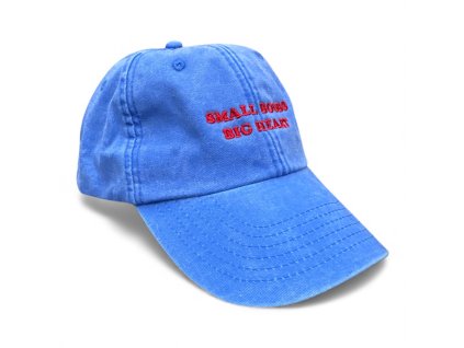 DARK CAP - kšiltovka SMALL BOOBS BIG HEART / MODRÁ WASHED