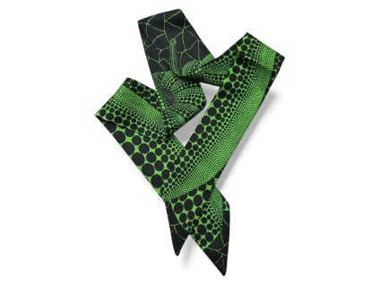 DARK saténový úzký šátek  - GREEN