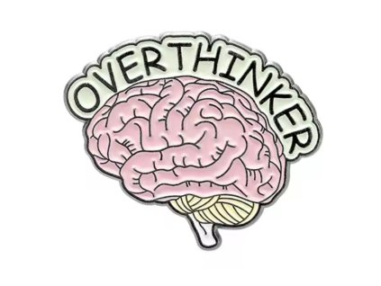 Pin / Brož odznáček Mozek - OVERTHINKER