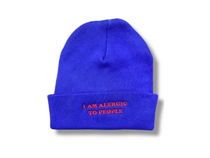 DARK kulich I AM ALERGIC TO PEOPLE - modrý