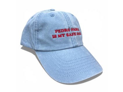 DARK CAP - kšiltovka PEDRO PASCAL IS MY SAFE SPACE / SVĚTLE MODRÁ WAHSED