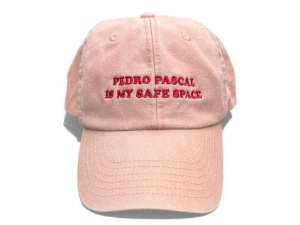 DARK CAP - kšiltovka PEDRO PASCAL IS MY SAFE SPACE / meruňková washed