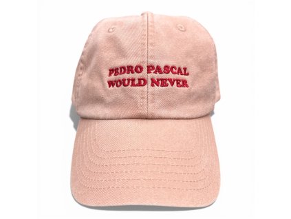 DARK CAP - kšiltovka PEDRO PASCAL WOULD NEVER / MERUŇKOVÁ WASHED