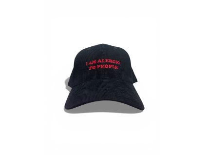 DARK CAP - kšiltovka I AM ALERGIC TO PEOPLE / černá manšestr