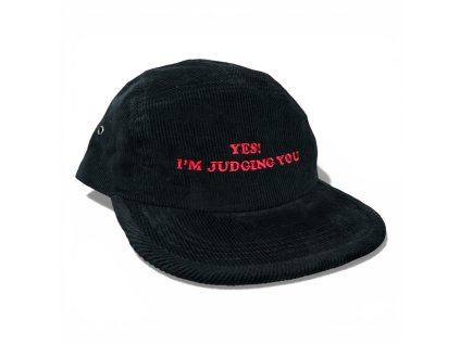 DARK CAP - kšiltovka 5 panel YES! I´M JUDGING YOU / černá manšestr