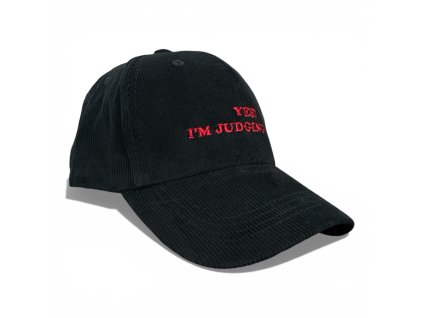 DARK CAP - kšiltovka YES! I´M JUDGING YOU / černá manšestr