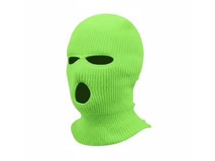 Kukla pletená neonově zelená / BALACLAVA neon green