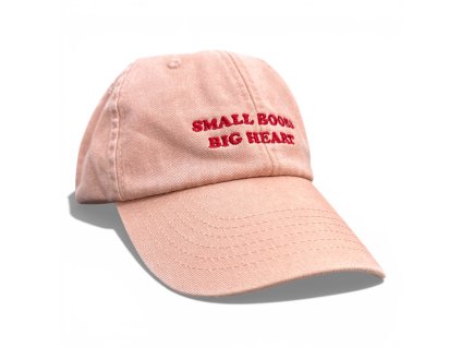 DARK CAP - kšiltovka SMALL BOOBS BIG HEART / BROSKVOVÁ