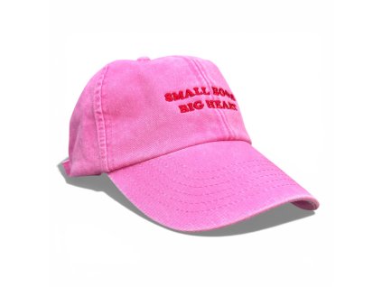DARK CAP - kšiltovka SMALL BOOBS BIG HEART / tmavě růžová washed