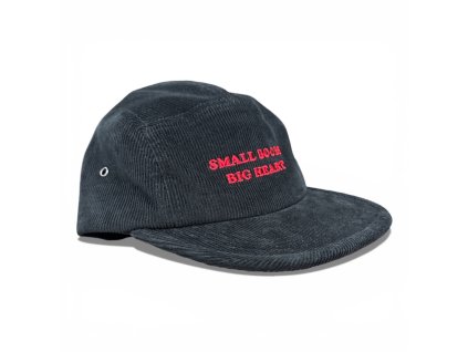 DARK CAP - kšiltovka 5 panel SMALL BOOBS BIG HEART / černá manšestr
