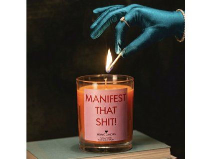 Ironic candles sójová svíčka - MANIFEST THAT SHIT