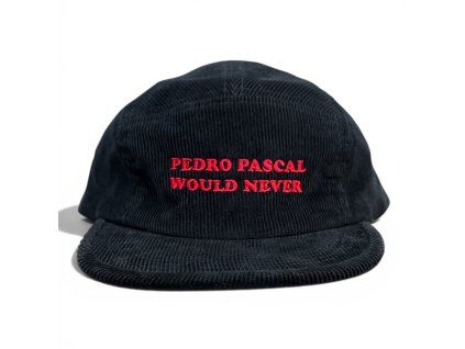 DARK CAP - kšiltovka 5 panel PEDRO PASCAL WOULD NEVER / černá manšestr