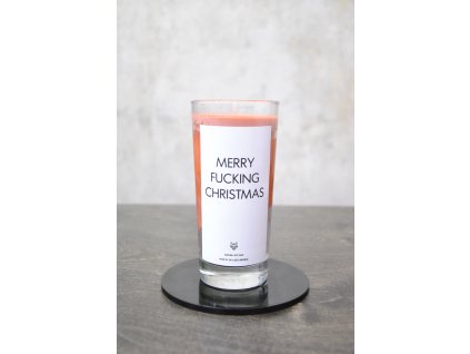 IRONIC CANDLES - MERRY FUCKING CHRISTMAS / orange red - vanilka