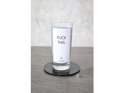 Things by E. - IRONIC CANDLES - FUCK THIS! / šedá vanilka