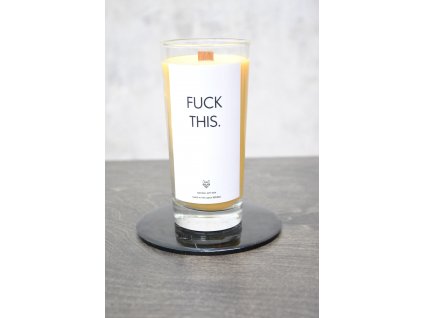 Things by E. - IRONIC CANDLES - FUCK THIS! / yellow - MANGO