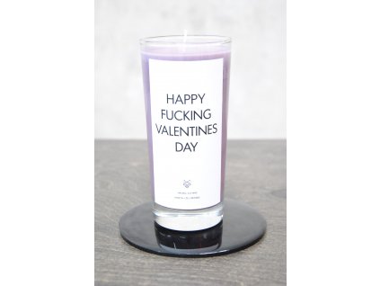 Things by E. - IRONIC CANDLES - svíčka - HAPPY FUCKING VALENTINES DAY - lotosový květ/levandule