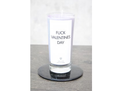 Things by E. - IRONIC CANDLES - sójová svíčka/ FUCK VALENTINES DAY - ambra