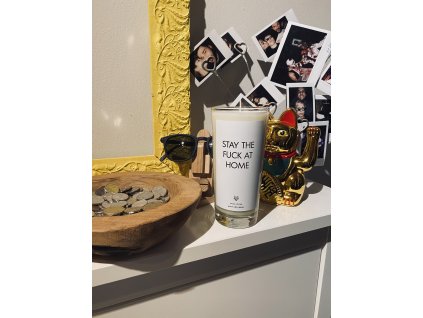 Things by E. - sójová svíčka/  IRONIC CANDLES - STAY THE FUCK AT HOME