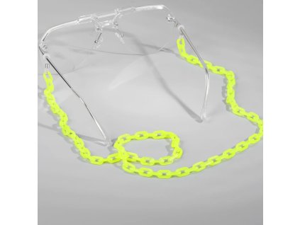Šňůra / řetízek na brýle - sunglasses chain acrylic - žlutý