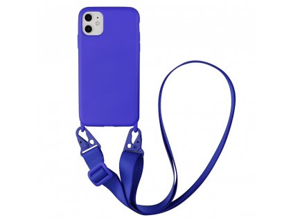 IPHONE Crossbody kryt / závěs na telefon s popruhem - inkoustová modrá