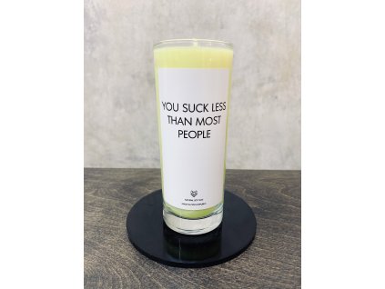 Things by E. - IRONIC CANDLES - sójová svíčka - YOU SUCK LESS
