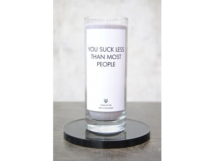 Things by E. - IRONIC CANDLES - sójová svíčka - YOU SUCK LESS