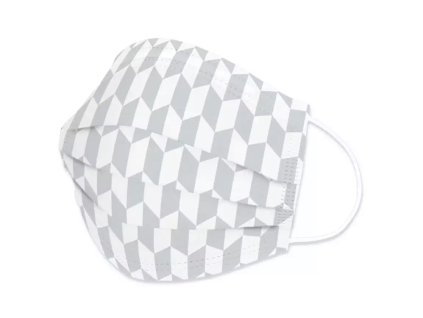 Jednorázová rouška / ústenka - WHITE AND GRAY