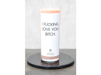 IRONIC CANDLES  sójová svíčka/ I FUCKING LOVE YOU BITCH