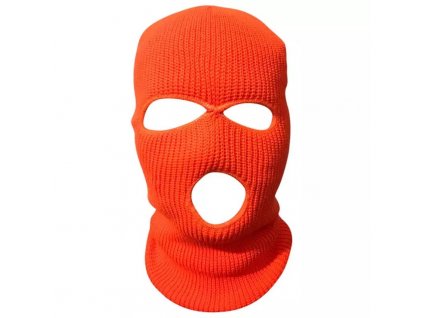 Kukla pletená neon oranžová / BALACLAVA ORANGE neon