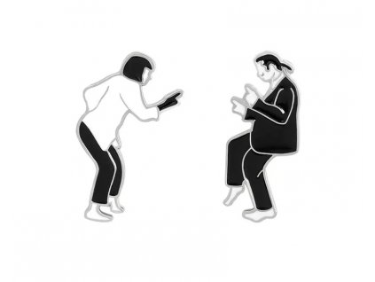 Pin / Brož Odznáček - MIA WALLACE & VINCENT VEGA DANCE