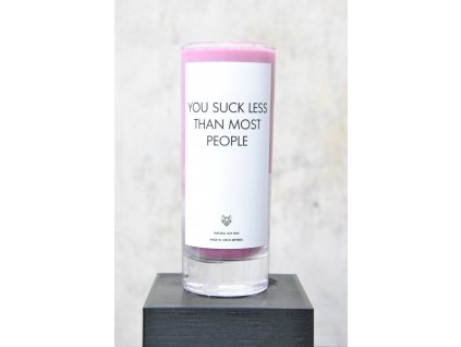 IRONIC CANDLES - YOU SUCK LESS - sójová svíčka