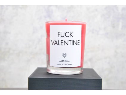 Things by E. -  sójová svíčka/IRONIC CANDLES - FUCK VALENTINE