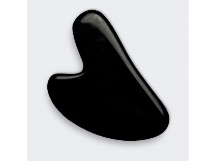 YONI YONI  Masážní destička gua sha / obsidián 1 ks