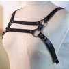 Unisex harness / postroj na hrudník a ramena / černo-stříbrný