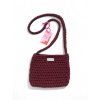 BŽENDY COLLECTIVE - háčkovaná kabelka crossbody - Meredith / VÍNOVÁ