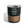 Ironic Candles x DARK - kovový termo hrnek s víčkem / IT IS WHAT IT IS