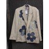 Daniel Folklor upcycled sako/ světle béžové kytkované