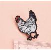 Pin / Brož Odznáček - slepice - WHITE CHICKEN