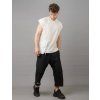 A_SSIMETRIA bílé originální sleeveless tričko