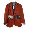 AMK DEFINITION UPCYCLING - unisex sako cihlová