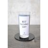 Things by E. - IRONIC CANDLES - sójová svíčka/BEST FUCKING DAY šedá - vanilka