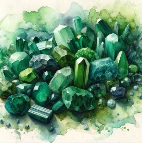 Zelený minerální kámen